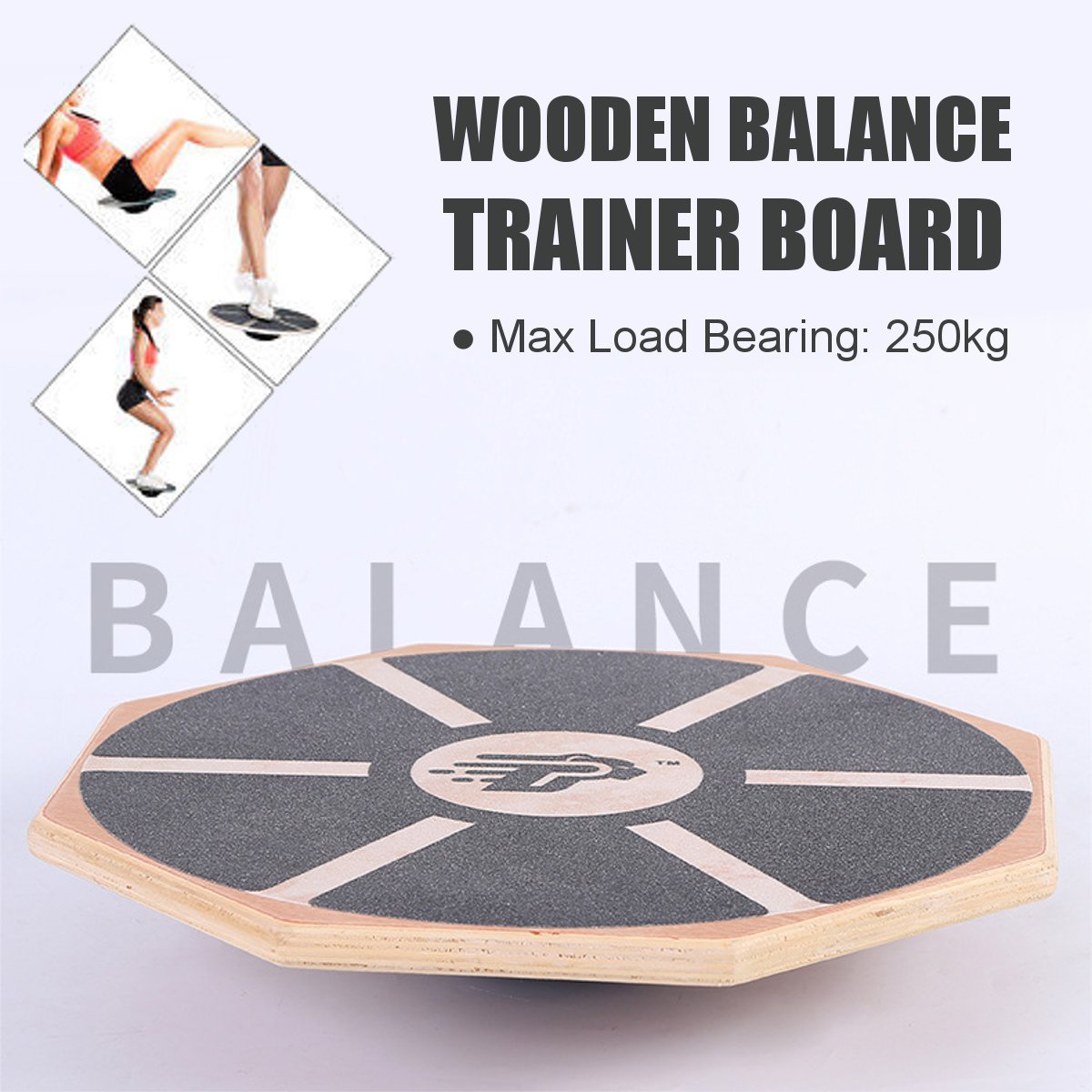 Wooden Octagonal Balance Trainer Board Twist Board Workout Balance Training  Sport Yoga Fitness Tool