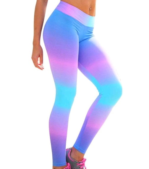 Boutique women's gradient printed yoga pants leggings